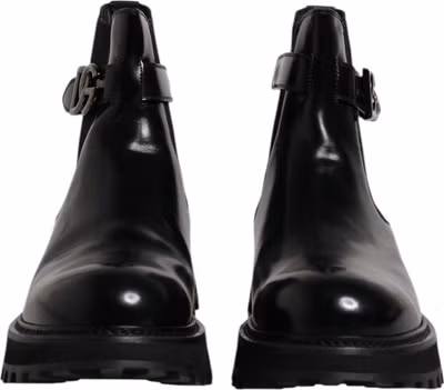 Black Belted DG Logo Men Chelsea Boots Shoes
