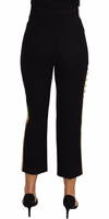 Military Embellished Pants Black Gold Dress Pant 2
