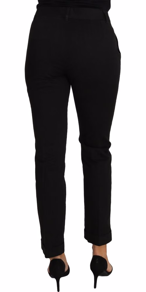 Black Dress Cropped Straight Straight Pants