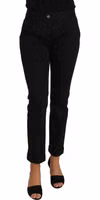 Black Dress Cropped Straight Straight Pants 3