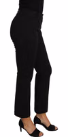 Black Dress Cropped Straight Straight Pants 4