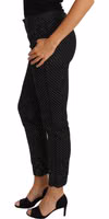 Black Dress Polka Dot Cropped Straight Pants 2