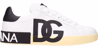 White Leather Low Top Sneakers 1