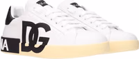 White Leather Low Top Sneakers 2