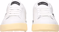 White Leather Low Top Sneakers 3