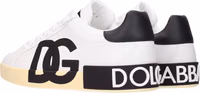 White Leather Low Top Sneakers 4