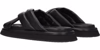 Black Leather Slippers 4