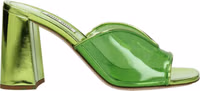Green Plexiglass Platform Sandals 1