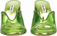 Green Plexiglass Platform Sandals 3