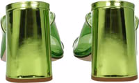 Green Plexiglass Platform Sandals 5