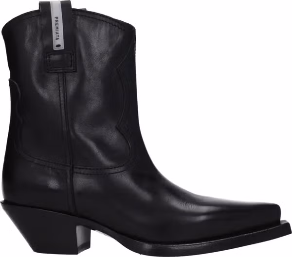 Black Leather Ankle Boots