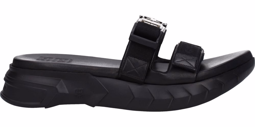 Black Fabric Slippers