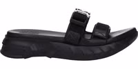 Black Fabric Slippers 1