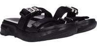 Black Fabric Slippers 2