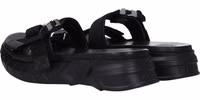 Black Fabric Slippers 4