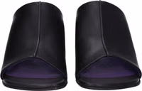 Black Leather Stiletto Heel Sandals 3