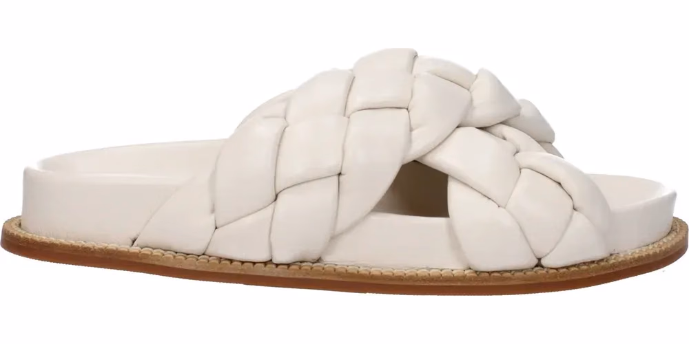 Beige Leather Slippers