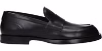 Black Leather Slip-On Loafers 1