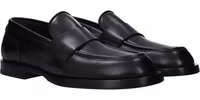 Black Leather Slip-On Loafers 2