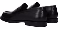 Black Leather Slip-On Loafers 4