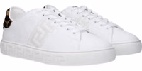 White Leather Low Top Sneakers 2