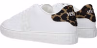 White Leather Low Top Sneakers 4