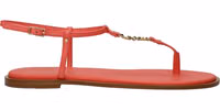 Pink Leather Flip-Flop Sandals 1