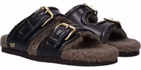 Black Leather Slippers 2
