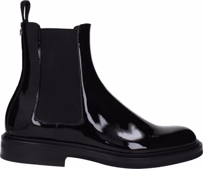 Black Leather Ankle Boots