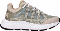 Green Fabric Low Top Sneakers 1