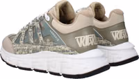 Green Fabric Low Top Sneakers 4