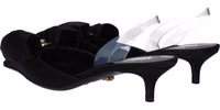 Black Satin Flat Sandals 4