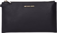 Black Leather Clutch Bag 1
