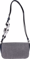 Blue Fabric Shoulder Bag 3