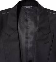 Black Wool Single Breasted Jacket Blazer 4