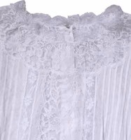 White Cotton Floral Lace Long Sleeves Top 5