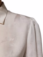 White Silk Long Sleeves Collared Shirt Top 4