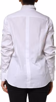 White Crystal Embellished Collared Shirt Top 3