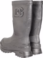 Metallic Silver Pull On Rain Boots Shoes 4