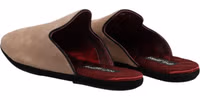 Beige Suede Leather Slides Flat Slipper Shoes 4