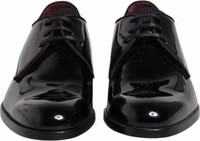 Black Leather Lace Up Men Derby Formal Shoes 1