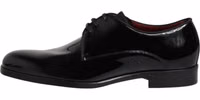 Black Leather Lace Up Men Derby Formal Shoes 5