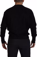 Black Cotton Crewneck Sweatshirt Sweater 4