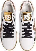 White Gold Crystal Portofino Sneakers Shoes 2