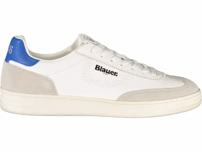 White Polyurethane Men's Sneaker