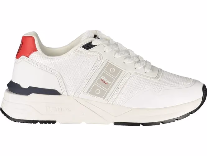 White Polyester Men's Sneaker