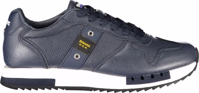 Blue Polyurethane Men's Sneaker