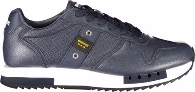 Blue Polyurethane Men's Sneaker