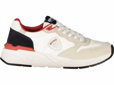 White Polyurethane Men Sneaker