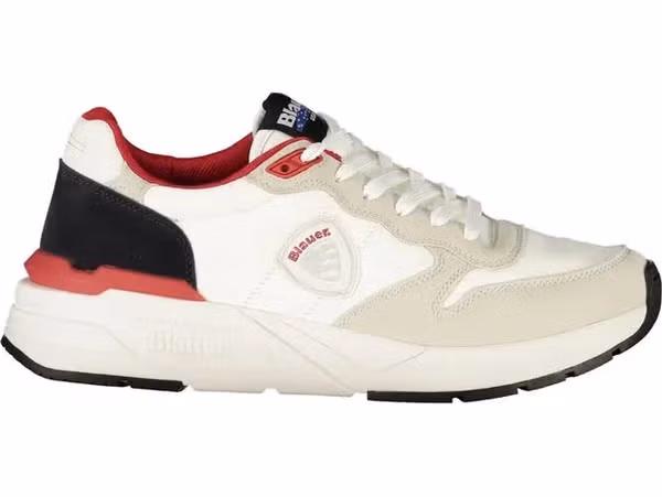 White Polyurethane Men Sneaker